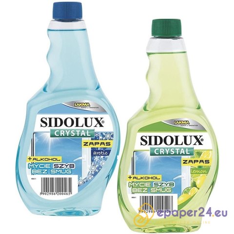 Płyn do szyb Sidolux 500ml zapas Cytryna Płyn do szyb Sidolux 500ml zapas Cytryna