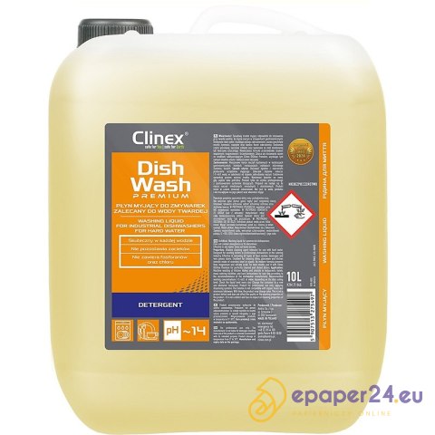 Płyn myjący do zmywarek CLINEX DishWash Premium, 10l Płyn myjący do zmywarek CLINEX DishWash Premium, 10l