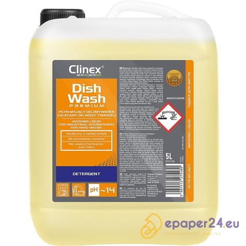Płyn myjący do zmywarek CLINEX DishWash Premium, 5l Płyn myjący do zmywarek CLINEX DishWash Premium, 5l