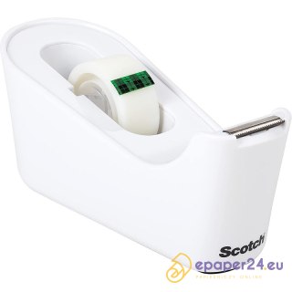 Podajnik do taśmy biurowej Scotch C18 (+1 taśma) biały