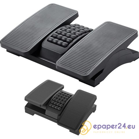 Podnóżek Q-Connect 32x43cm z masażerem czarny Podnóżek Q-Connect 32x43cm z masażerem czarny