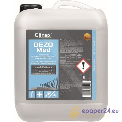 Preparat dezynfekująco-myjący do powierzchni CLINEX, Dezomed, 5l Preparat dezynfekująco-myjący do powierzchni CLINEX, Dezomed, 5l