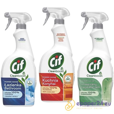 Spray Cif Cleanboost 750ml Uniwersalny Odkamieniacz Spray Cif Cleanboost 750ml Uniwersalny Odkamieniacz