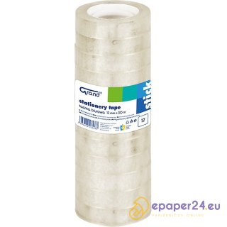 Taśma biurowa Grand 12mm/30m transparentna (12)