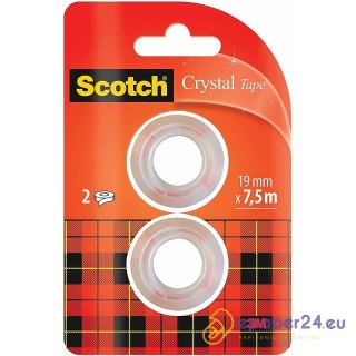 Taśma biurowa Scotch Crystal 19mm/7.5m transparentna (2)