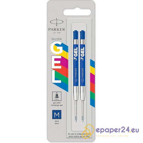Wkłady żelowe Parker Quink Gel M niebieske Wkłady żelowe Parker Quink Gel M niebieske