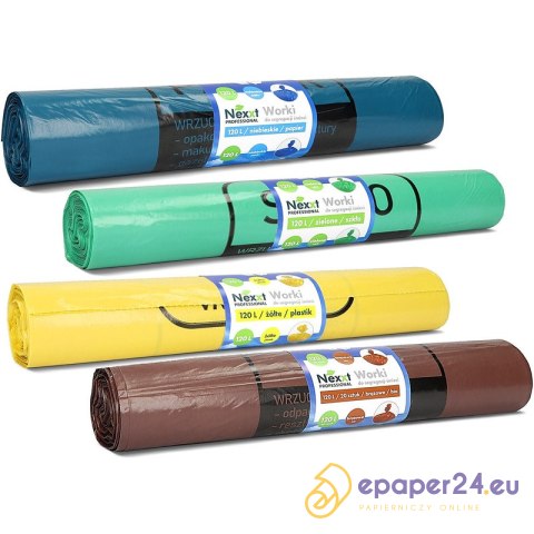 Worki na śmieci Nexxt 120L LDPE niebieskie (20) Worki na śmieci Nexxt 120L LDPE niebieskie (20)