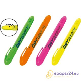 Zakreślacz w sztyfcie Amos Dry żółty