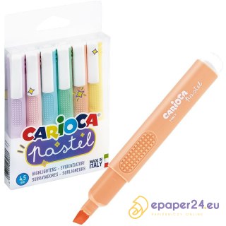 Zakreślacze Carioca Pastel 4 kolory