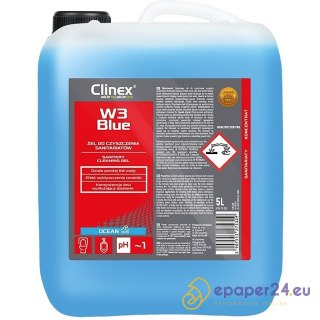 Żel CLINEX W3 Blue, do czyszczenia sanitariatów, 5l