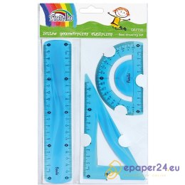 Zestaw Fiorello: linijka 20cm ekierka kątomierz