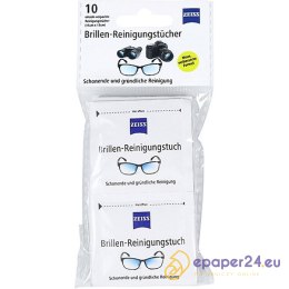 Chusteczki do okularów i wyświetlaczy Zeiss białe (10)