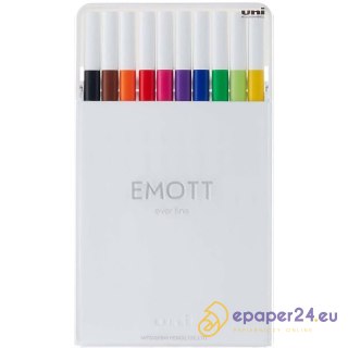 Cienkopisy Uni Emott No.1 0.4mm 10 kolorów