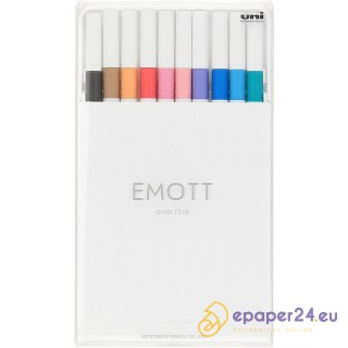 Cienkopisy Uni Emott No.2 0.4mm 10 kolorów