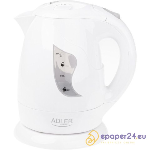 Czajnik elektryczny Adler AD 08W 1L biały Czajnik elektryczny Adler AD 08W 1L biały
