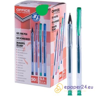 Długopisy żelowe Office Products Classic 0.5mm zielony