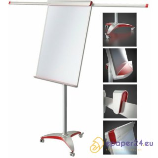 FLIPCHART 2X3 OFFICE PRO RED MOBILNY Z RAMIONAMI