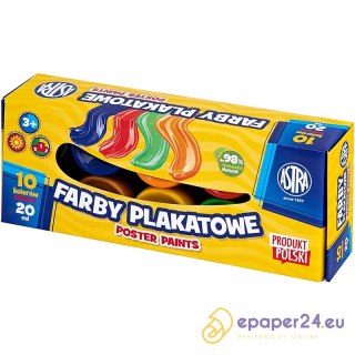 Farby plakatowe Astra 20ml x10 kolorów