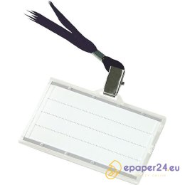 Identyfikator Donau 56x90mm PCV z taśmą czarną