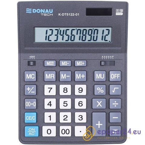 Kalkulator Donau Tech K-DT5122-01 czarny Kalkulator Donau Tech K-DT5122-01 czarny