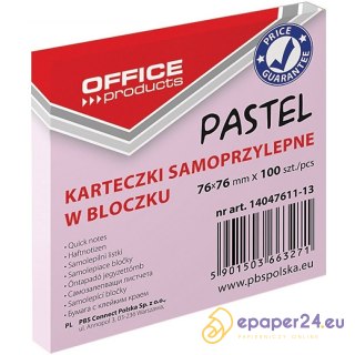 Karteczki Donau 76x76mm pastel różowe (100)