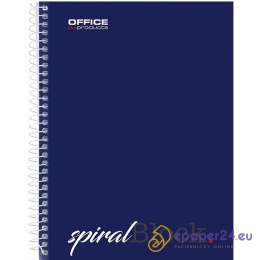Kołonotatnik Office Products A5/80k linia granatowy