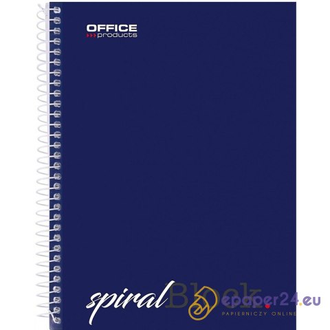 Kołonotatnik Office Products A5/80k linia granatowy Kołonotatnik Office Products A5/80k linia granatowy