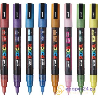Marker z farbą plakatową Uni POSCA PC-3ML brokatow