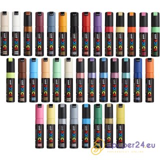 Marker z farbą plakatową Uni POSCA PC-8K czerwony