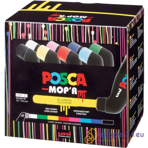 Markery z farbą plakatową Uni POSCA PCM-22 8 kolor Markery z farbą plakatową Uni POSCA PCM-22 8 kolor