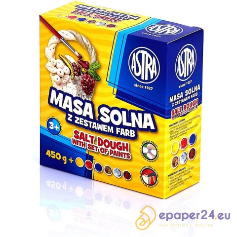 Masa solna Astra 450g z zestawem farb Masa solna Astra 450g z zestawem farb