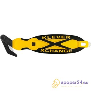 Nóż bezpieczny Klever XChange 30 żółty