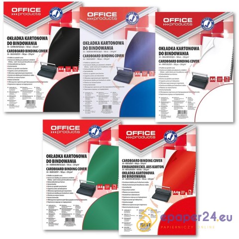 Okładki do bindowania OFFICE PRODUCTS, karton, A4, Okładki do bindowania OFFICE PRODUCTS, karton, A4,