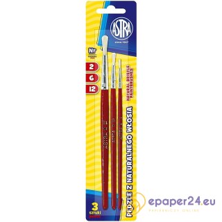 Pędzle Astra zestaw 3 sztuki