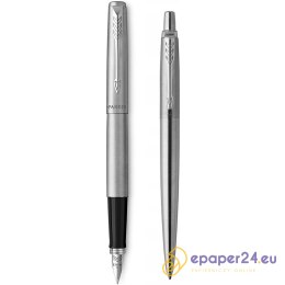 Pióro wieczne i długopis Parker Jotter Stainless S