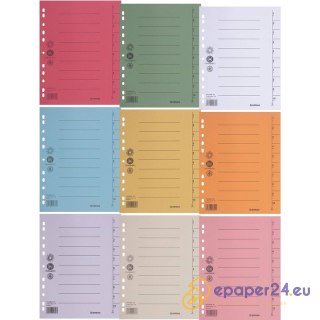 Przekładka DONAU, karton, A4, 235x300mm, 1-10, 1 k