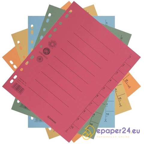 Przekładka DONAU, karton, A4, 235x300mm, 1-10, 1 k Przekładka DONAU, karton, A4, 235x300mm, 1-10, 1 k