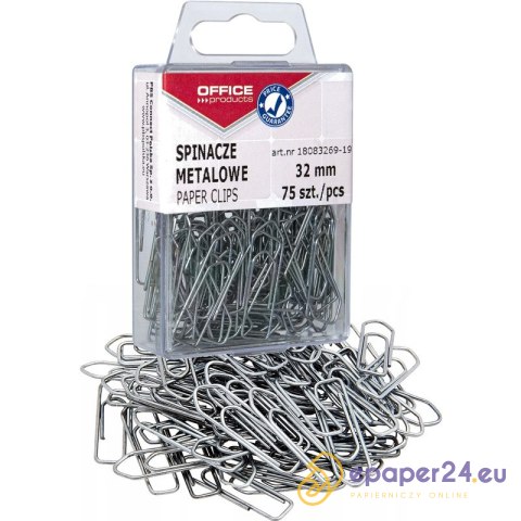 Spinacze metalowe OFFICE PRODUCTS, 32mm, w pudełku Spinacze metalowe OFFICE PRODUCTS, 32mm, w pudełku