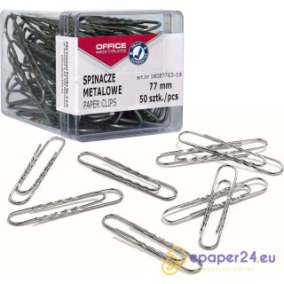 Spinacze metalowe OFFICE PRODUCTS, 77mm, w pudełku