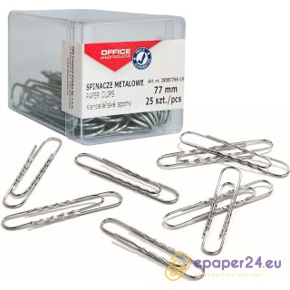 Spinacze metalowe OFFICE PRODUCTS, 77mm, w pudełku