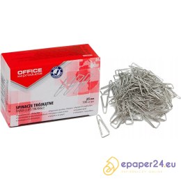 Spinacze trójkątne OFFICE PRODUCTS, 25mm, 100szt.,