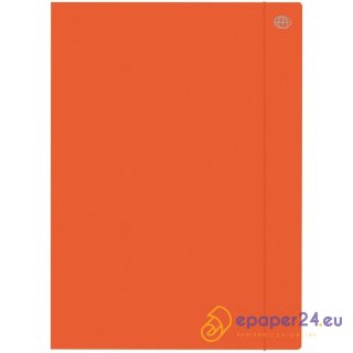 TECZKA KARTONOWA Z GUMKĄ A4+, POMARAŃCZOWY