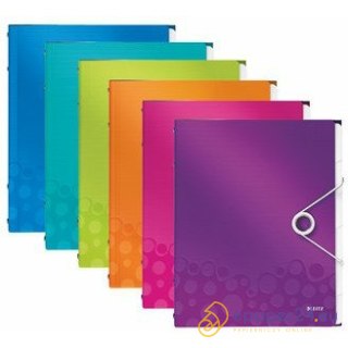 TECZKA Z GUMKĄ LEITZ WOW 6 PRZEKŁADEK ZIELONA