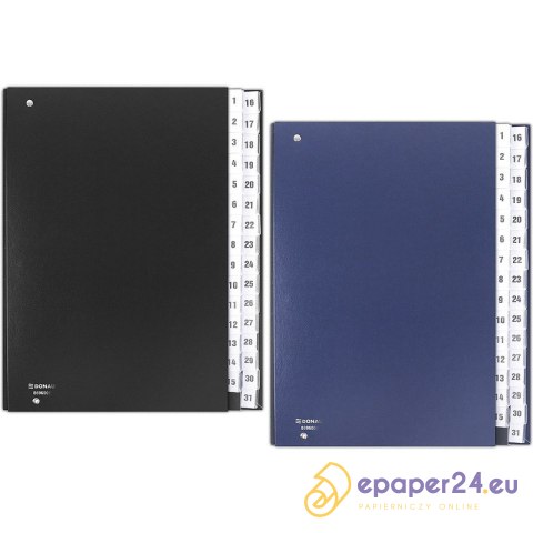 Teczka korespondencyjna DONAU, karton, A4, 1-31, g Teczka korespondencyjna DONAU, karton, A4, 1-31, g