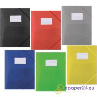 Teczka z gumkš DONAU, PP, A4, 480mikr., 3-skrz., p