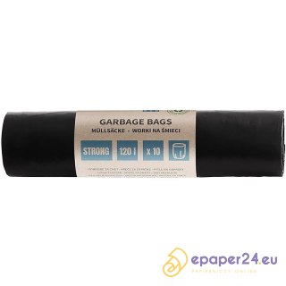 Worki na śmieci DONAU ECO, mocne (LDPE), 120l, 10