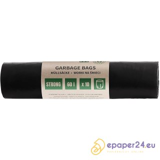 Worki na śmieci DONAU ECO, mocne (LDPE), 60l, 10 s