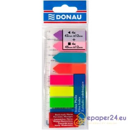 Zakładki indeksujące DONAU, PP, 12x45mm/12x42mm, s
