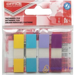 Zakładki indeksujące OFFICE PRODUCTS, PP, 12x43mm,