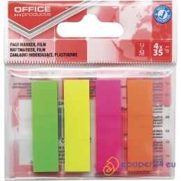 Zakładki indeksujące OFFICE PRODUCTS, PP, 12x43mm,